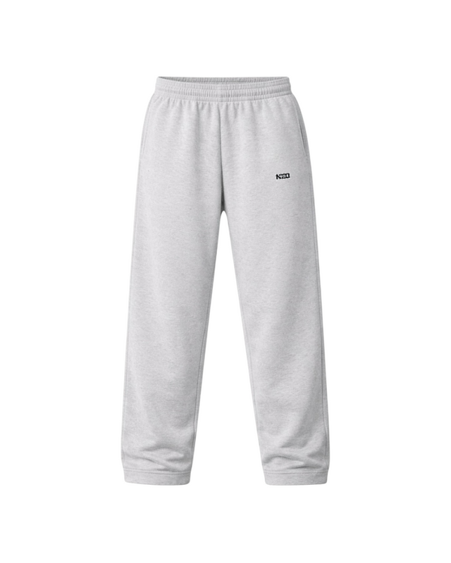 Pantalon Relax Gris Clair