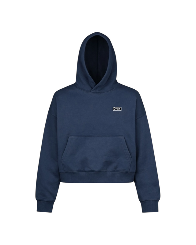 Sweat à Capuche Boxy Bleu Marine