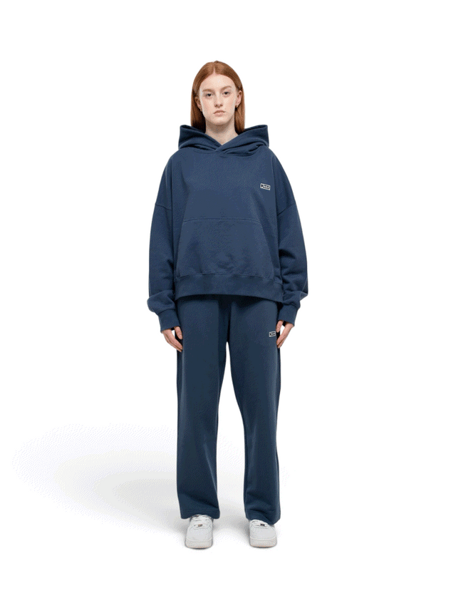 Boxy Navy Blue Hoodie