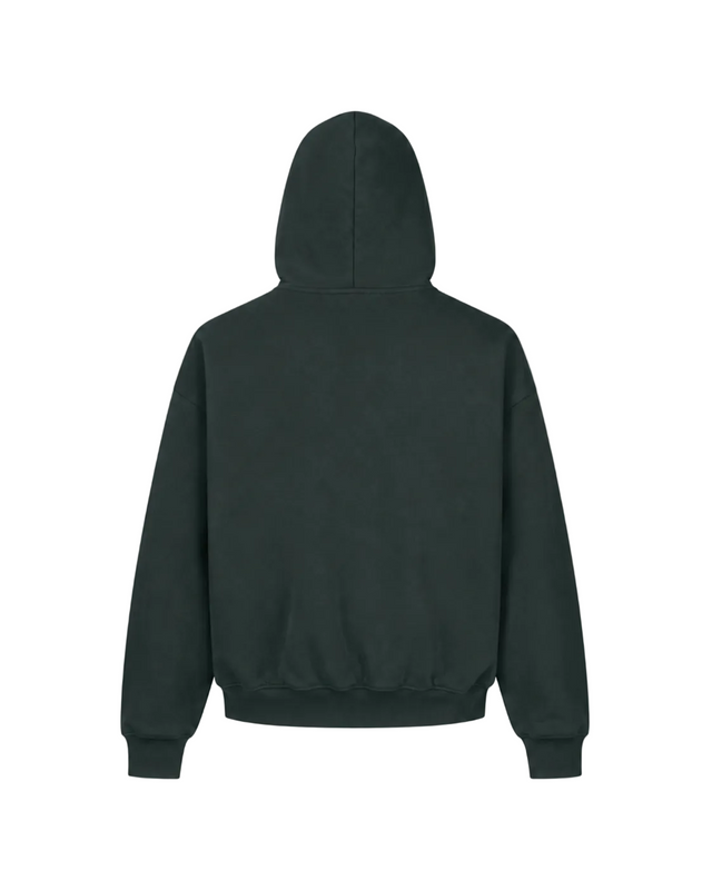 Sweat à Capuche Oversize Vert Foncé