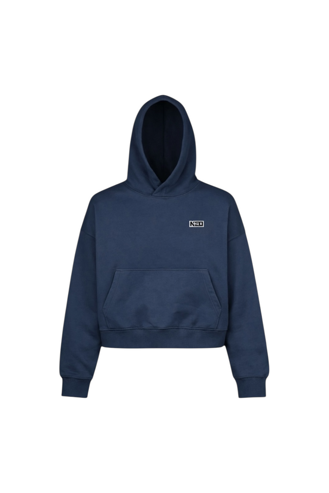 Sweat à Capuche Boxy Bleu Marine