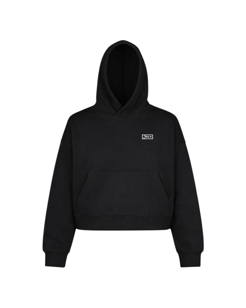 Sweat à Capuche Boxy Noir