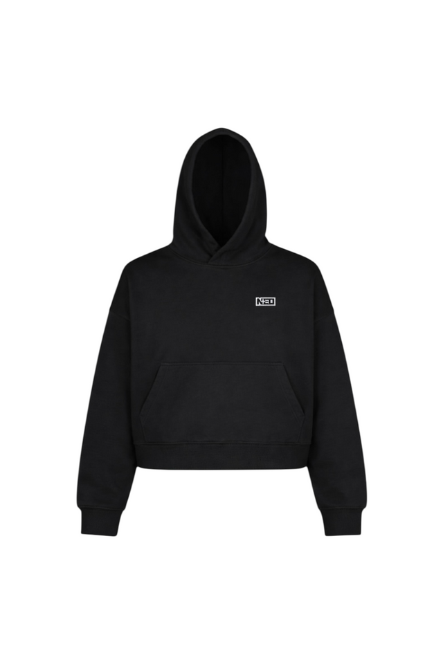 Sweat à Capuche Boxy Noir