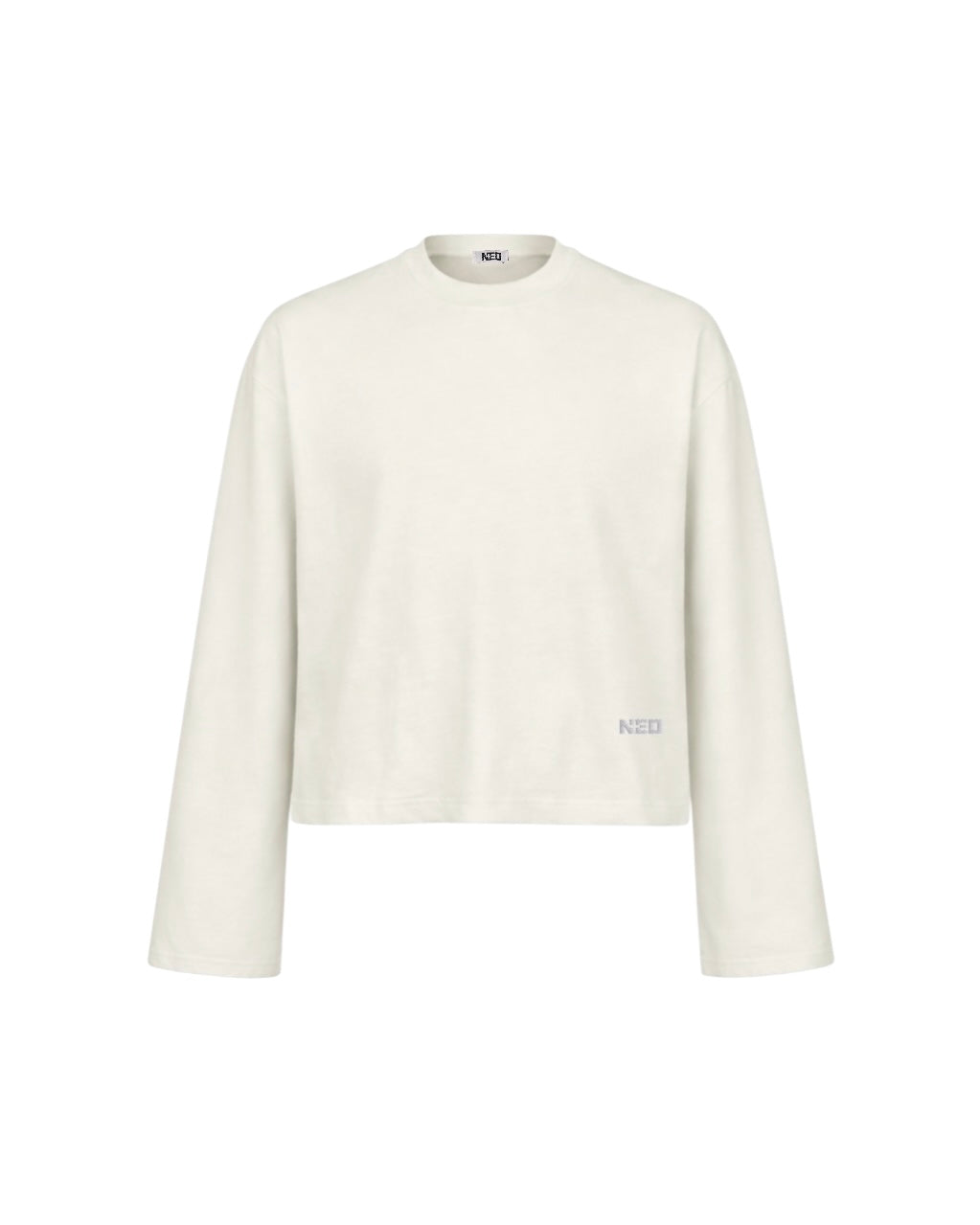 T-Shirt Manches Longues Boxy Blanc Vintage